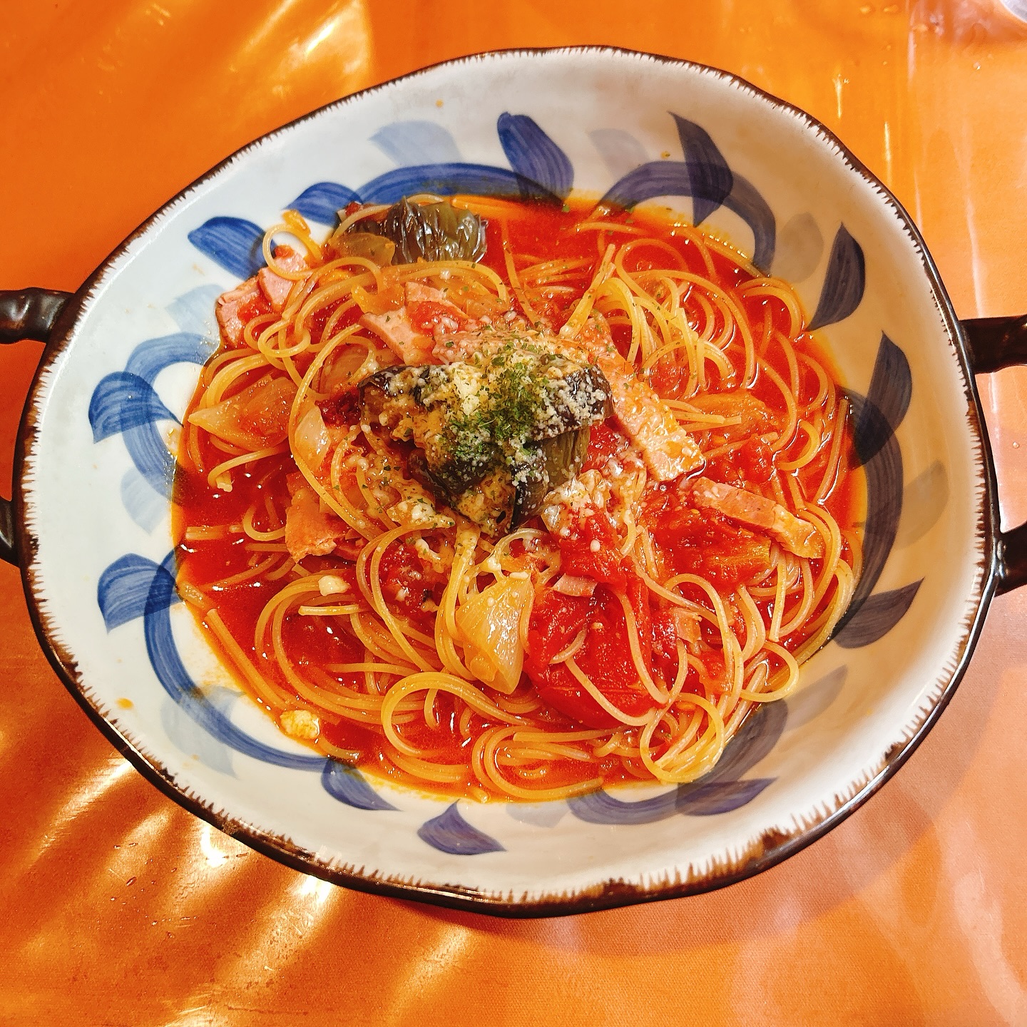本日、はぴオク暑気払いでした️
 でランチ🍽
ボリューミーなパスタと甘いパンナコッタをいただきました
⁡
夏はまだ始まったばかり…。
暑さに負けず頑張っていきましょ└( 'ω')┘
⁡
⁡
